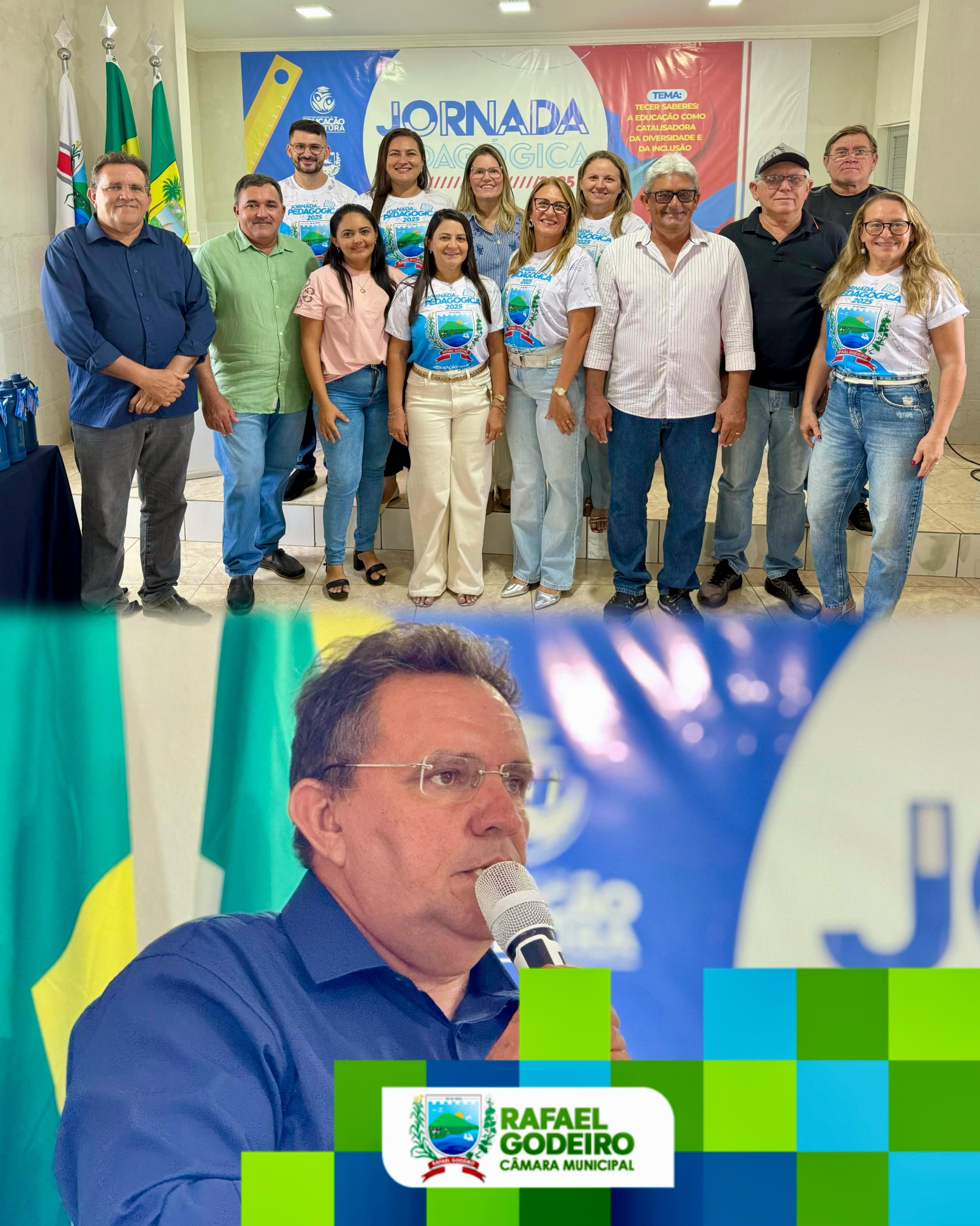 Vereadores (as) participam da abertura da Jornada Pedagógica 2025 em Rafael Godeiro-RN🧑‍🏫📚📔